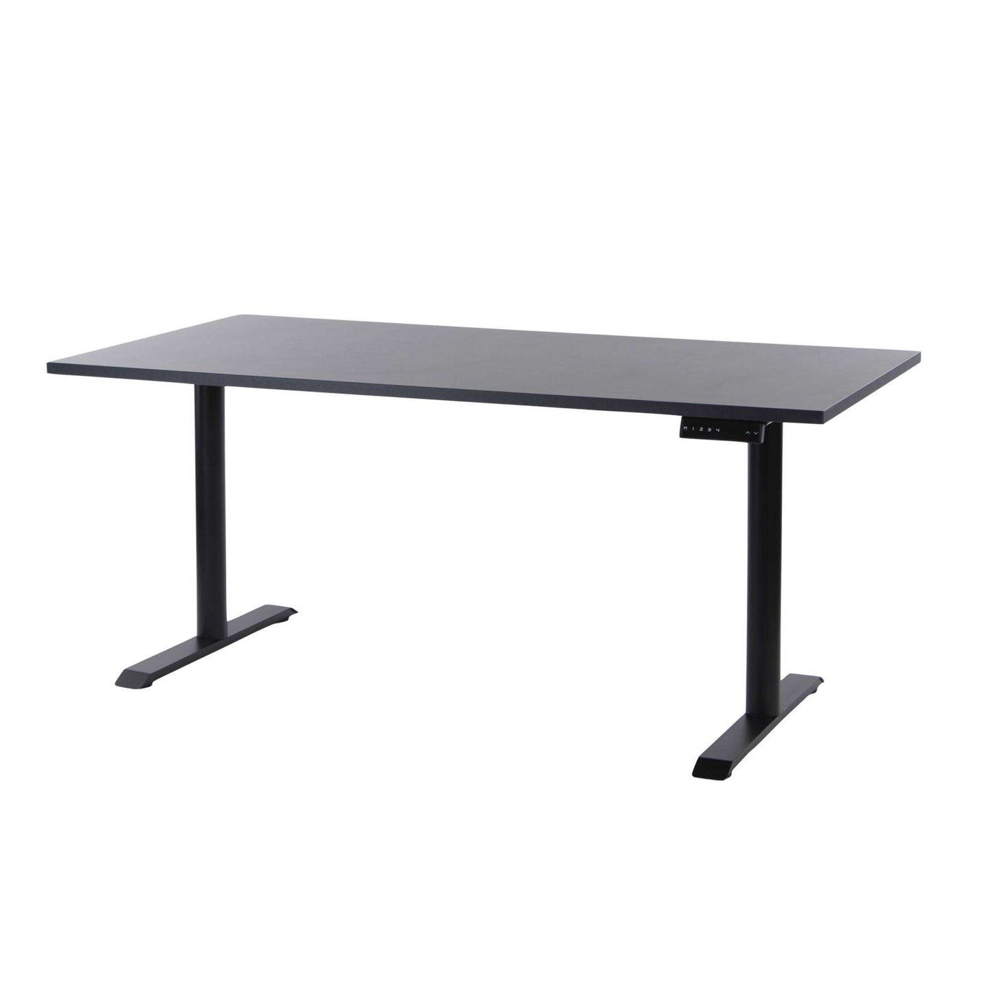 Premium Ergo hæve-sænkebord 80x160 med ergonomisk design og moderne aluminiumsfarve.