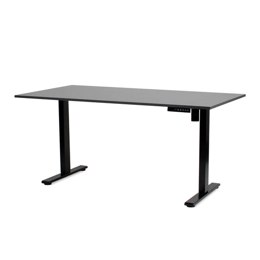 Basic Ergo hæve-sænkebord 80x160 cm med moderne design og justerbare højder for sundt arbejdsmiljø.